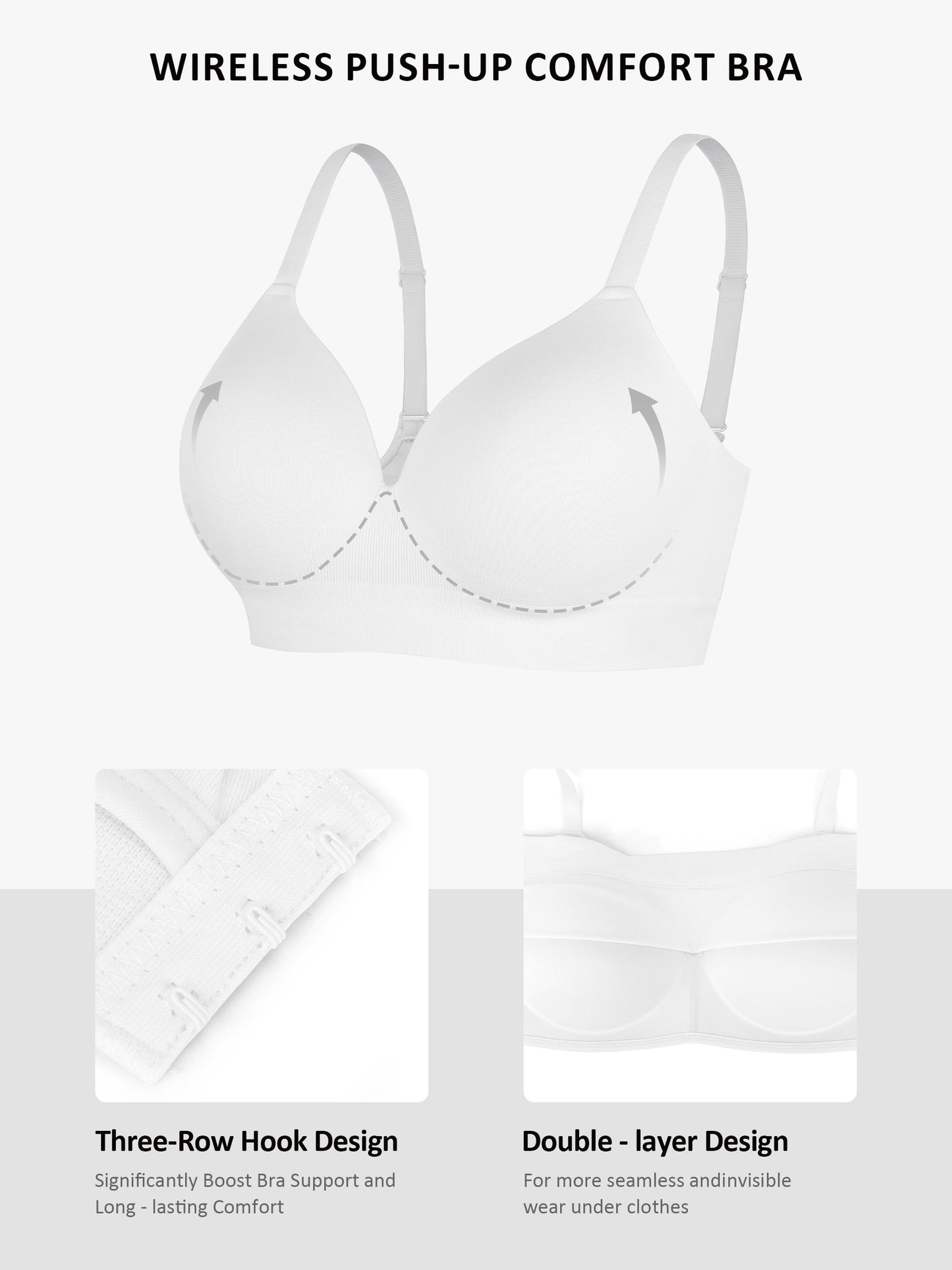 MyCurve Wireless Push-Up Seamless Full Coverage Bra Bundle