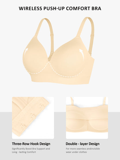 MyCurve 1 V Neck Shaping Bodysuit + 1 Push-Up Seamless Bra