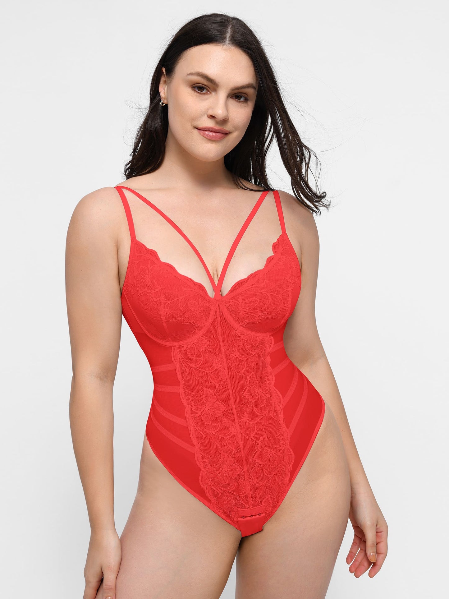 MyCurve Lace Smooth Thong Shaping Bodysuit