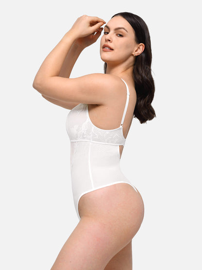 MyCurve Lace Shapewear Thong Shaping Bodysuit