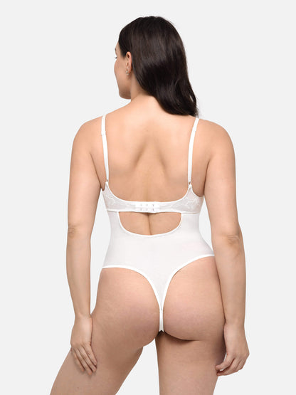 MyCurve Lace Shapewear Thong Shaping Bodysuit
