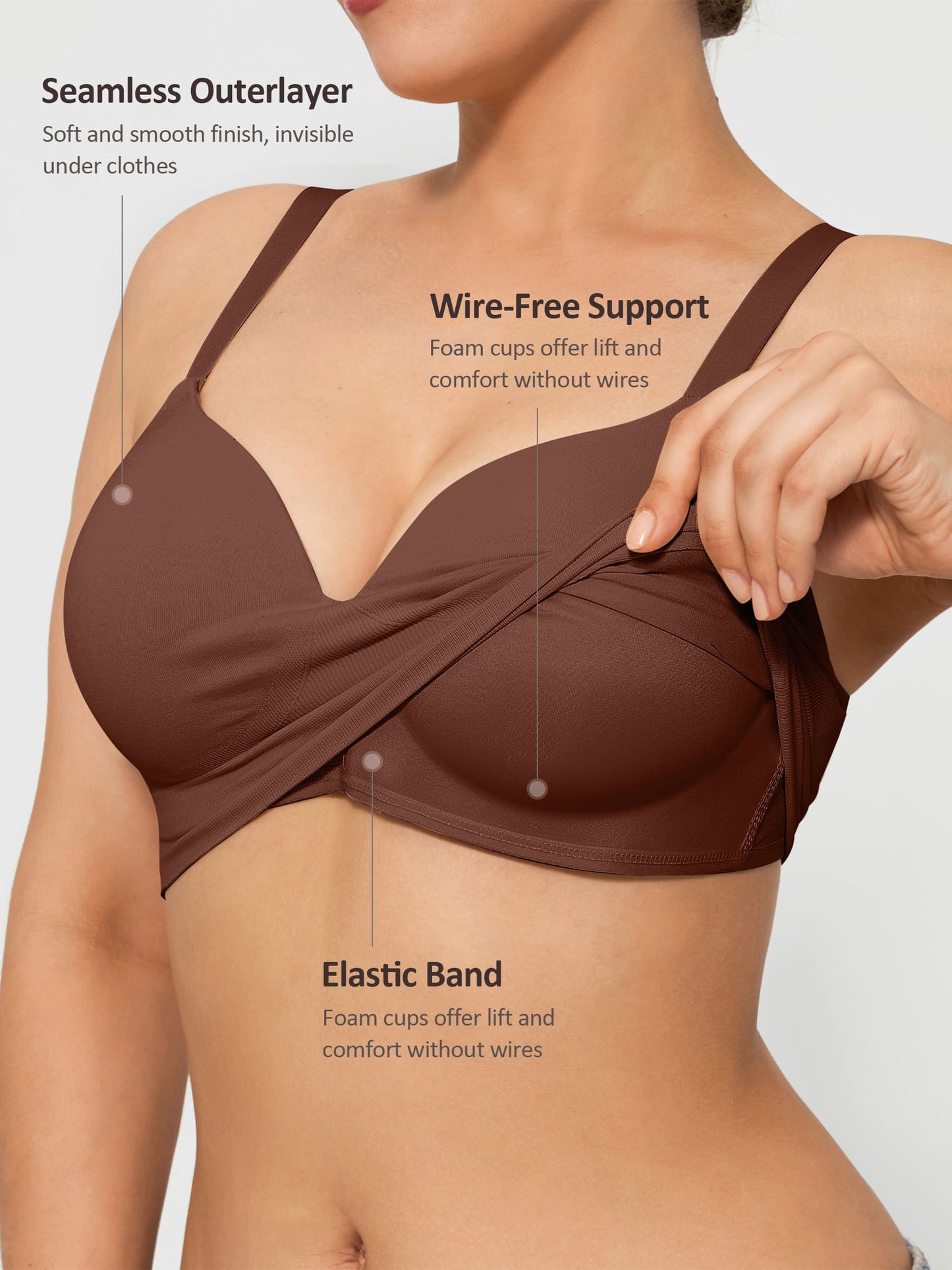 MyCurve 1 V Neck Shaping Bodysuit + 1 Push-Up Seamless Bra