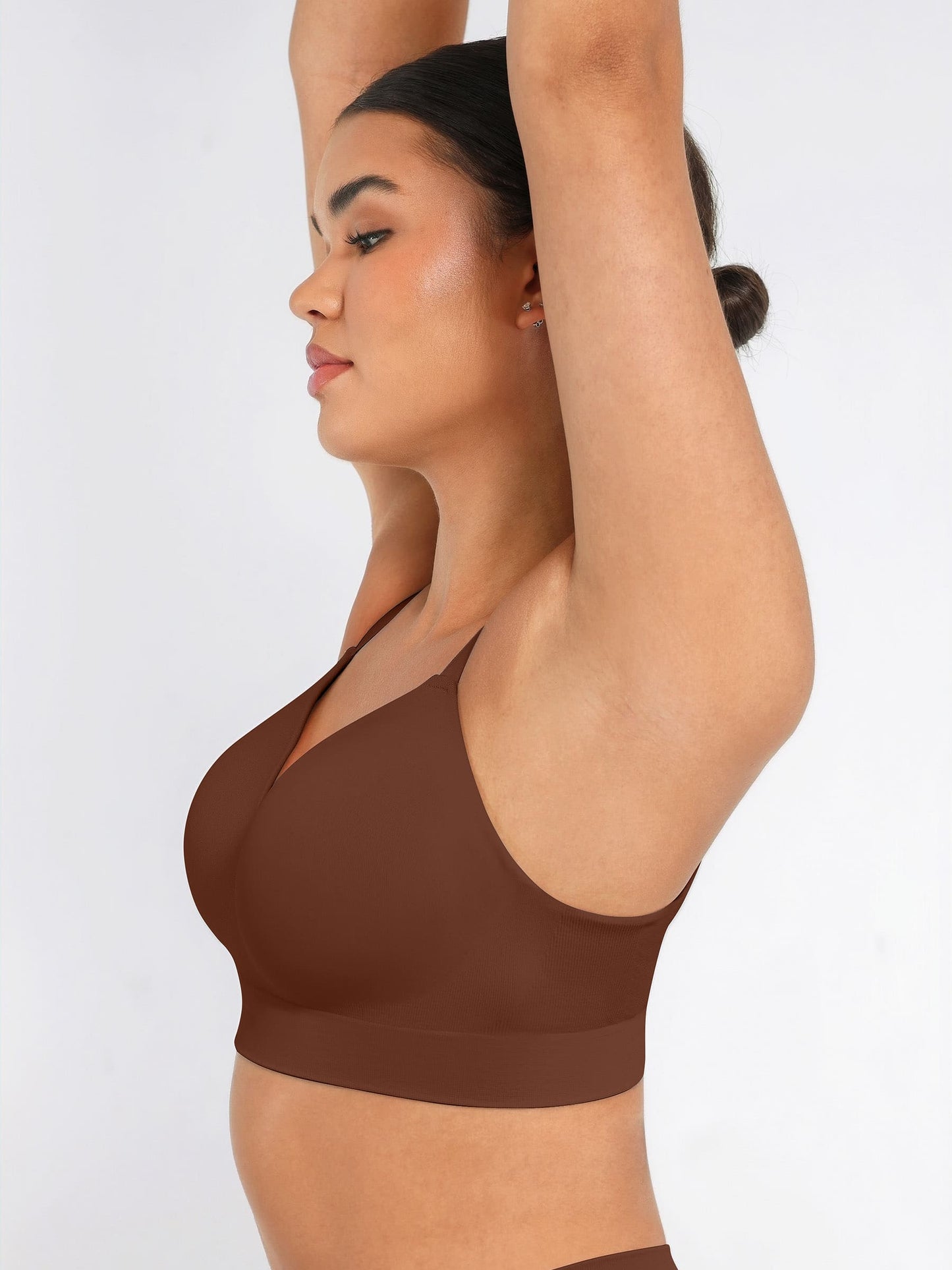 MyCurve 1 V Neck Shaping Bodysuit + 1 Push-Up Seamless Bra