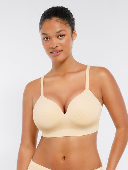 MyCurve Wireless Seamless Push-Up V-neck Bra