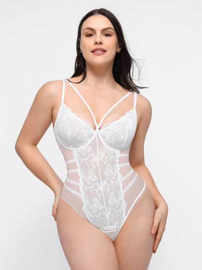 MyCurve Lace Smooth Thong Shaping Bodysuit