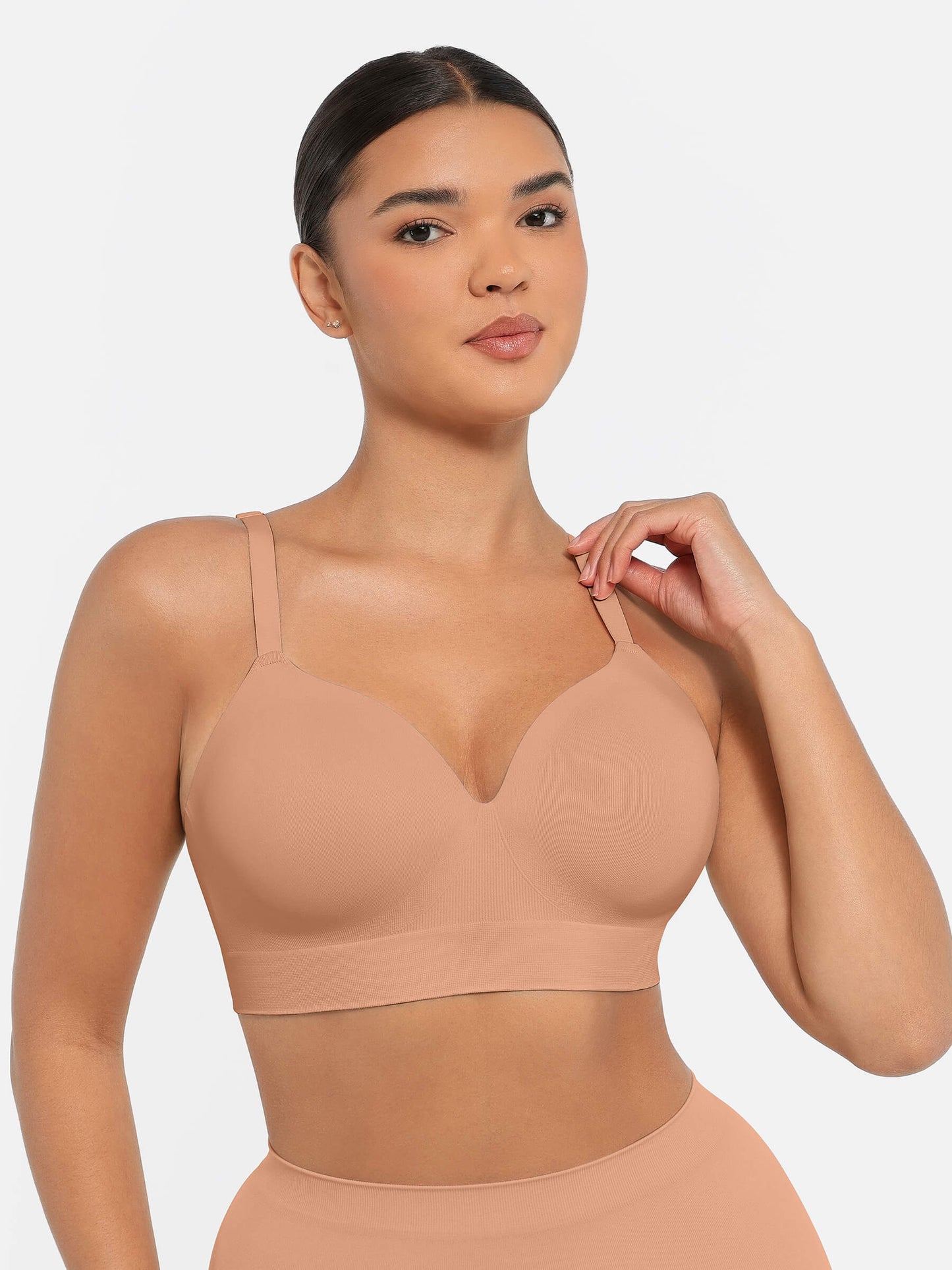 MyCurve 1 V Neck Shaping Bodysuit + 1 Push-Up Seamless Bra