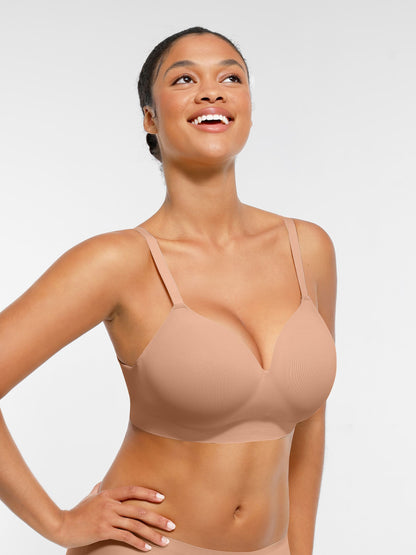 MyCurve Wireless Seamless Push-Up V-neck Bra
