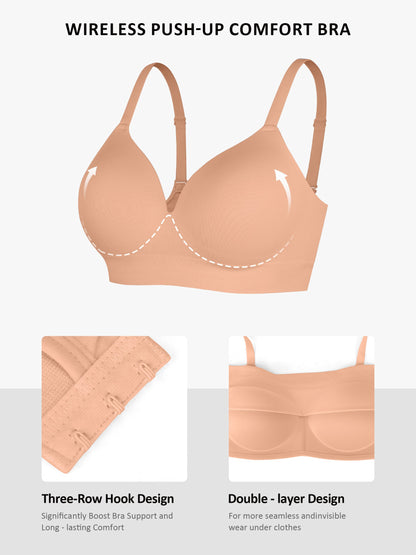 MyCurve 1 V Neck Shaping Bodysuit + 1 Push-Up Seamless Bra