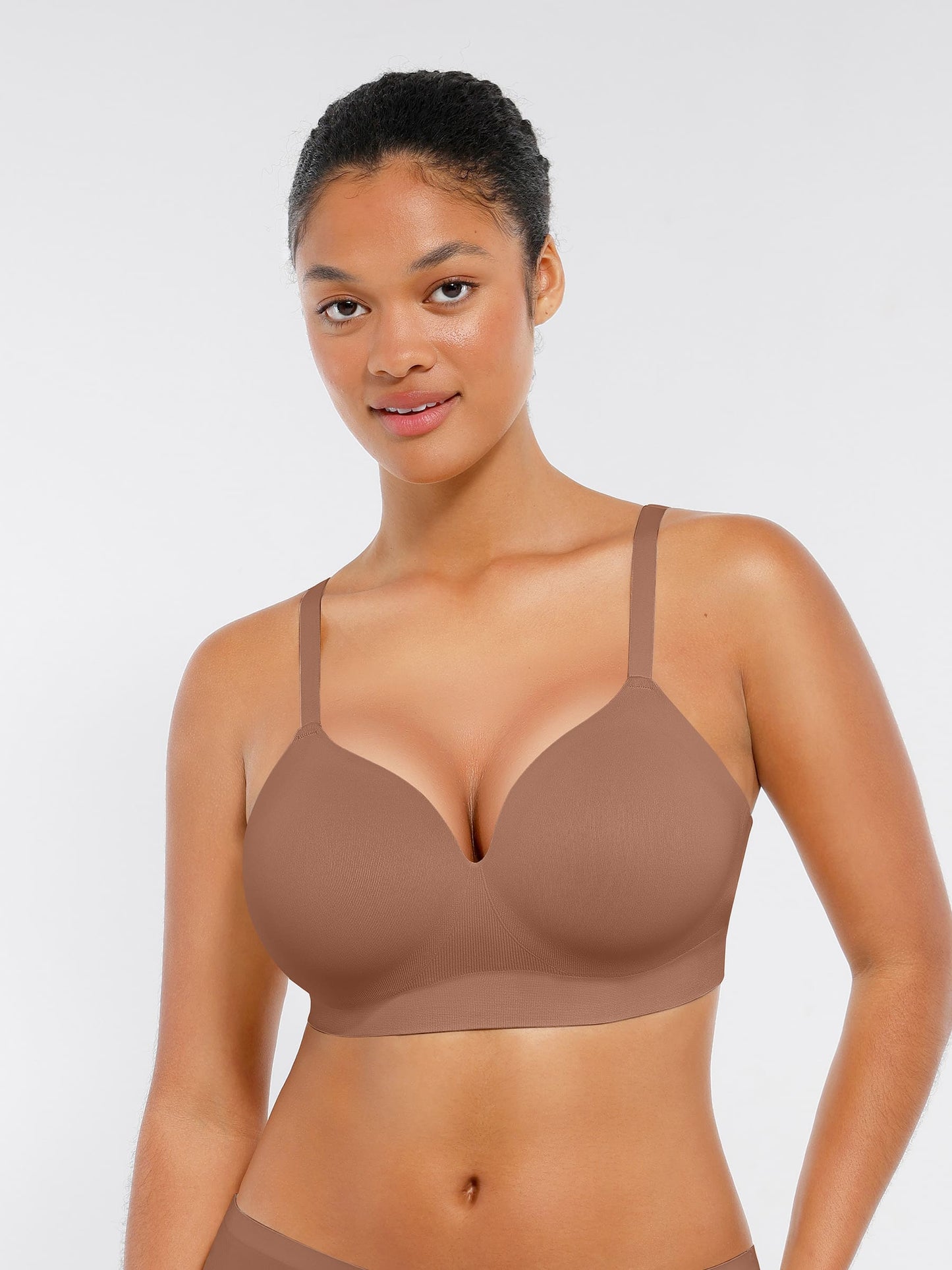 MyCurve Wireless Seamless Push-Up V-neck Bra