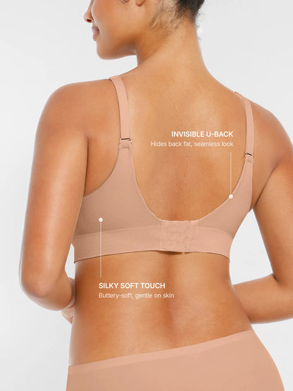 MyCurve Wireless Seamless Push-Up V-neck Bra