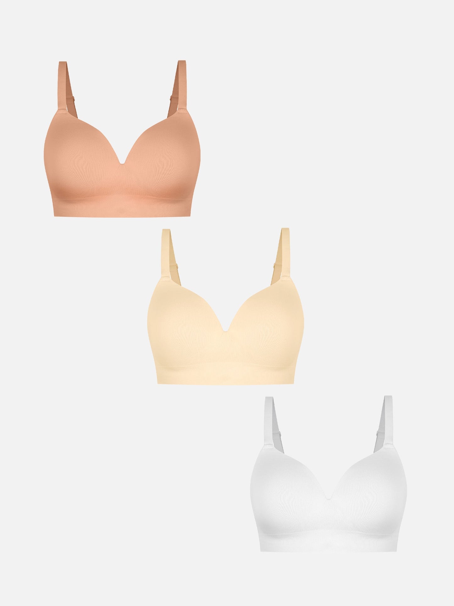 MyCurve Wireless Push-Up Seamless Full Coverage Bra Bundle