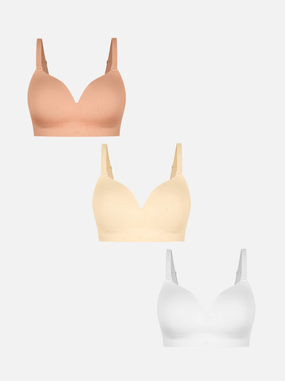 MyCurve Wireless Push-Up Seamless Full Coverage Bra Bundle